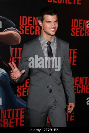 Taylor Lautner attending a French premiere for 'Identite secrete' (Abduction) held at Gaumont Marignan in Paris, France on September 27, 2011. Photo by Denis Guignebourg/ABACAPRESS.COM Stock Photo