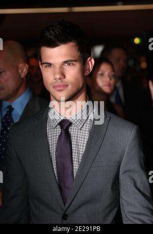 Taylor Lautner attending a French premiere for 'Identite secrete' (Abduction) held at Gaumont Marignan in Paris, France on September 27, 2011. Photo by Denis Guignebourg/ABACAPRESS.COM Stock Photo