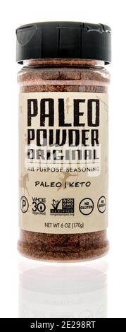Winneconne, WI -9 January 2021: A package of package of Paleo powder seasoning on an isolated background. Stock Photo