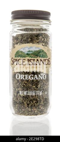 Winneconne, WI -9 January 2021: A package of package of Spice Islands seasoning on an isolated background. Stock Photo