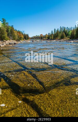 Bonnechere Falls Provincial Park Renfrew Ontario Canada in autumn Stock ...