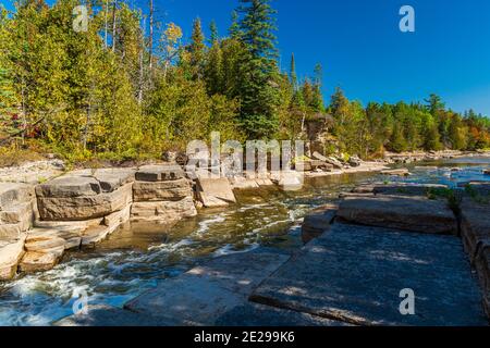 Bonnechere Falls Provincial Park Renfrew Ontario Canada in autumn Stock ...