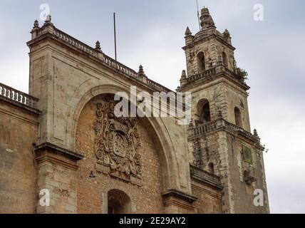 Merida Cathedral of San Ildefonso. Yucatan, Mexico Stock Photo