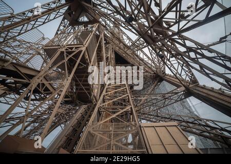 Beautiful view of famous Eiffel Tower in Paris, France Stock Photo