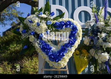 LA Dodger funeral spray