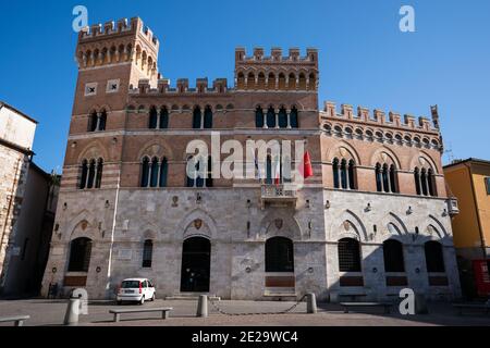 the provincial palace, piazza Dante Alighieri, Grosseto, Tuscany, Europe, Italy Stock Photo