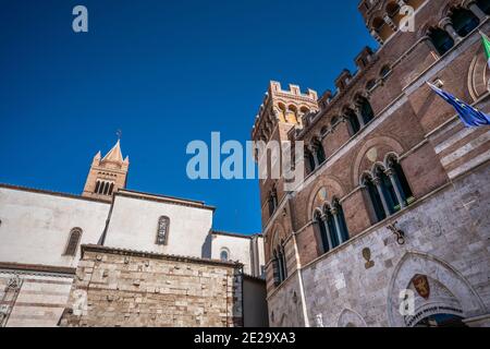 the provincial palace, piazza Dante Alighieri, Grosseto, Tuscany, Europe, Italy Stock Photo