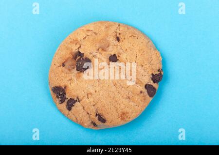 Chocolate Chip Cookie shot from above Stock Photo