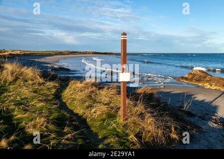 The Fife Fife Coastal Path along the coastline near Fife Ness in the East Neuk, Fife, Scotland Stock Photo