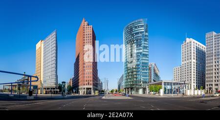 panoramic view at the potsdamer platz in berlin, germany Stock Photo