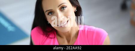 Cute female teaching class Stock Photo