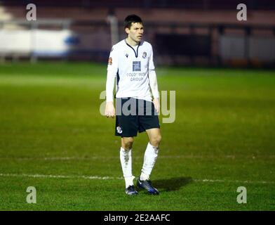 DARTFORD, United Kingdom, JANUARY 12: Charlie Sheringham of Dartford ( son of Teddy Sheringham Ex Player of Manchester United and West Ham United) dur Stock Photo