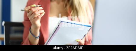 Cute female wearing pink jacket Stock Photo