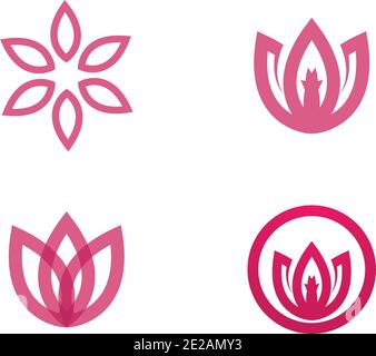 Beauty Vector Lotus flowers design logo Template Stock Vector