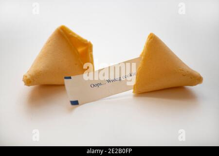 Food Chinese Funny Fortune Cookie Stock Photo