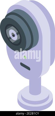Control web camera icon. Isometric of control web camera vector icon for web design isolated on white background Stock Vector