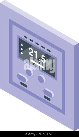Room temperature control icon. Isometric of room temperature control vector icon for web design isolated on white background Stock Vector