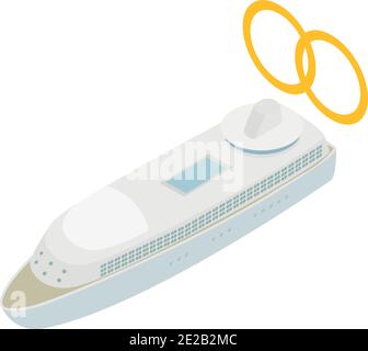 Honeymoon cruise icon. Isometric illustration of honeymoon cruise vector icon for web Stock Vector