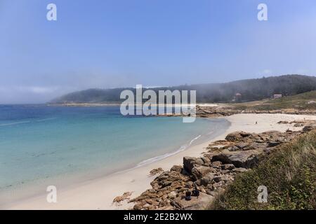Muxia sandy beach, Costa da Morte, La Coruña, Galicia, Spain Stock Photo