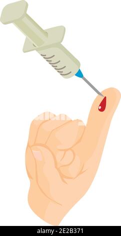 Blood test icon. Isometric illustration of blood test vector icon for web Stock Vector