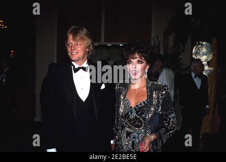 Joan Collins And Peter Holm Stock Photo Alamy