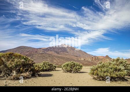 Mount Teide / El Teide / Pico del Teide, volcano in the Teide National Park on Tenerife in the Canary Islands, Spain Stock Photo