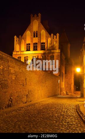 Gothic St. George guildhall at Podmurna street in Torun.  Poland Stock Photo