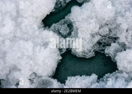 ice on car window Stock Photo
