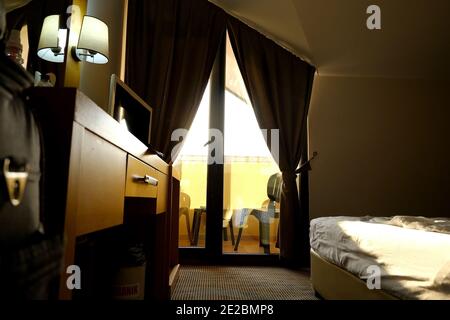 sunny morning, the sun shines through the window of the room Stock Photo