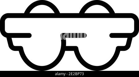 Eggs box icon. Outline eggs box vector icon for web design isolated on white background Stock Vector