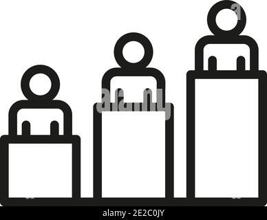 Hierarchy icon. Outline hierarchy vector icon for web design isolated on white background Stock Vector