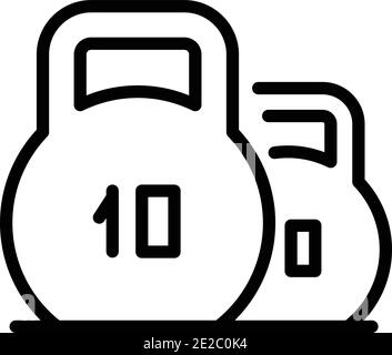 Sport weights icon. Outline sport weights vector icon for web design isolated on white background Stock Vector