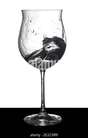 Shaken water in a glass Stock Photo