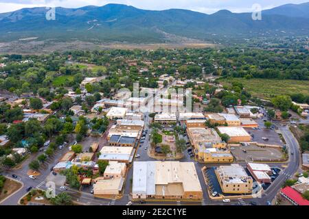 Taos Plaza, Taos, New Mexico Stock Photo