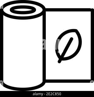 Eco paper icon. Outline eco paper vector icon for web design isolated on white background Stock Vector