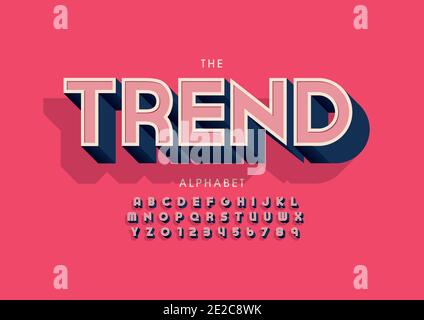 Vector of stylized alphabet and font Stock Vector
