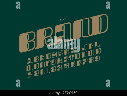 Vector of stylized alphabet and font Stock Vector
