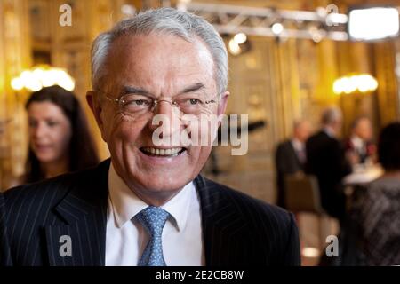 Jean Arthuis is pictured in the conference room of the Senate in Paris, France, on October 1st 2011. Photo by Stephane Lemouton/ABACAPRESS.COM Stock Photo