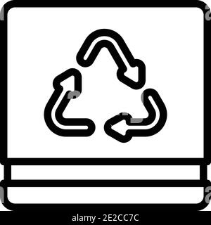 Bio arrow pack icon. Outline bio arrow pack vector icon for web design isolated on white background Stock Vector