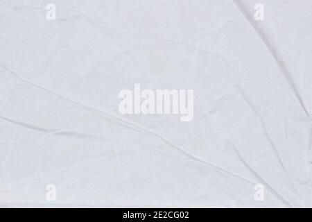 White crumpled wrapping paper texture background Stock Photo
