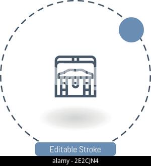 treasure vector icon editable stroke outline icons for web and mobile Stock Vector