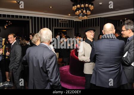 Varnishing-day of the Amanda Lear paintings exhibition held at Le Mathurin hotel in Paris, France, on October 18, 2011. Photo by Alban Wyters/ABACAPRESS.COM Stock Photo