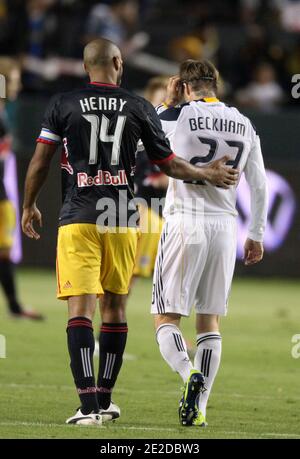 Thierry Henry And David Beckham At The Western Conference Mls Semifinal At The Home Depot Center In Los Angeles Ca Usa On November 3 2011 Photo By Lionel Hahn Abacapress Com Stock Photo