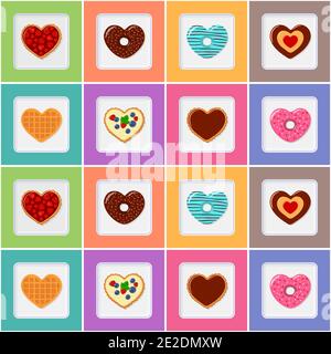 Memory game. Developing puzzle for kids and adults . Flat cartoon style. Vector illustration Stock Vector