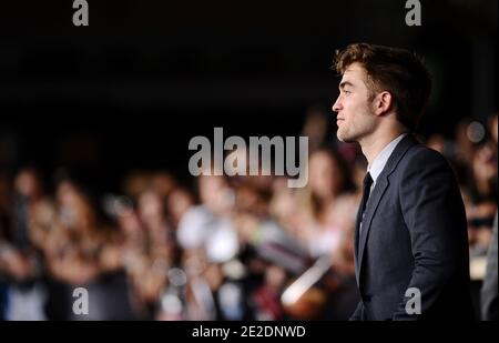 Robert Pattinson attends the premiere of Summit Entertainment's 'The Twilight Saga: Breaking Dawn - Part 1' held at the Nokia Theatre in Los Angeles, CA, USA on November 14, 2011. Photo by Lionel Hahn/ABACAPRESS.COM Stock Photo