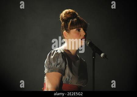 Singer Luce performs live on stage at the Trianon in Paris, France on November 25, 2011. Photo by Giancarlo Gorassini/ABACAPRESS.COM Stock Photo