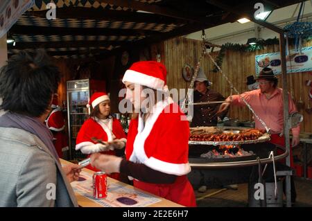 Atmosphere at the annual Christmas Market on the Champs-Elysees in Paris, France on November 26, 2011. Photo by Alain Apaydin/ABACAPRESS.COM Stock Photo