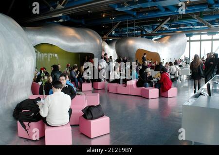 A view of 'Le Georges' restaurant on the 6th floor of the Centre Georges Pompidou Museum of Contemporary Art, in Paris, France on November 27, 2011. Photo by Alain Apaydin/ABACAPRESS.COM Stock Photo