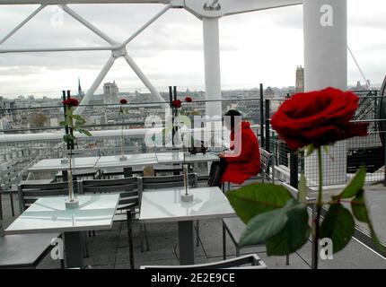 A view of 'Le Georges' restaurant on the 6th floor of the Centre Georges Pompidou Museum of Contemporary Art, in Paris, France on November 27, 2011. Photo by Alain Apaydin/ABACAPRESS.COM Stock Photo