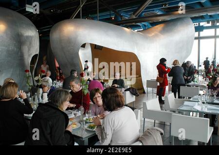 A view of 'Le Georges' restaurant on the 6th floor of the Centre Georges Pompidou Museum of Contemporary Art, in Paris, France on November 27, 2011. Photo by Alain Apaydin/ABACAPRESS.COM Stock Photo